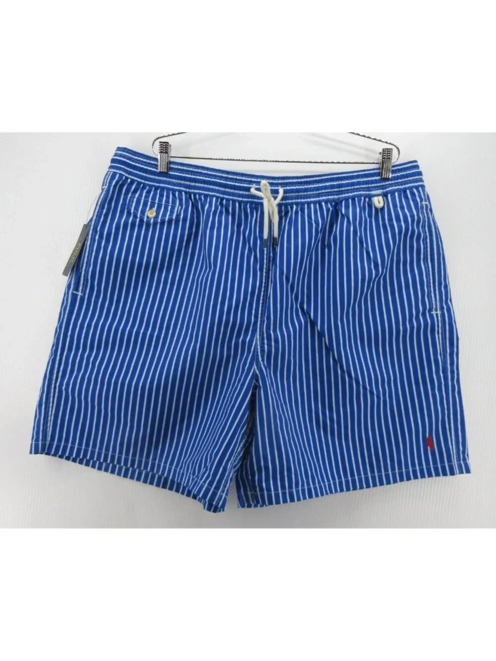Polo Ralph Lauren Swim Shorts 2XB Big Bathing Suit Striped Red Pony